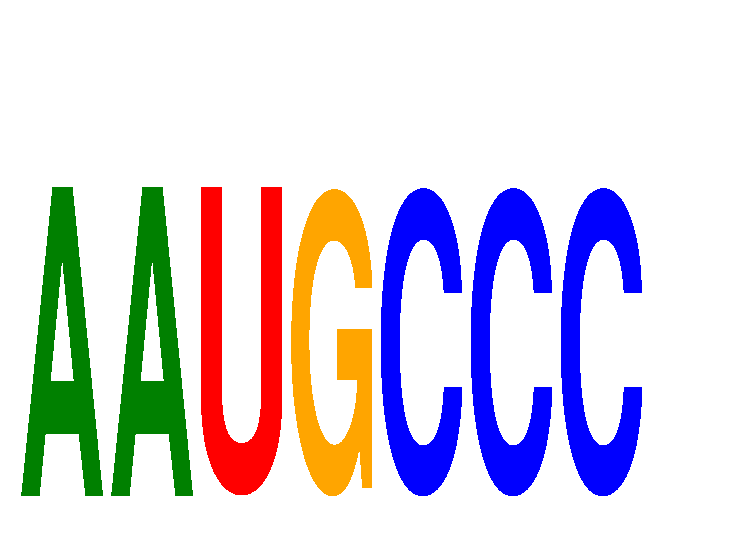 SeqLogo of AAUGCCC